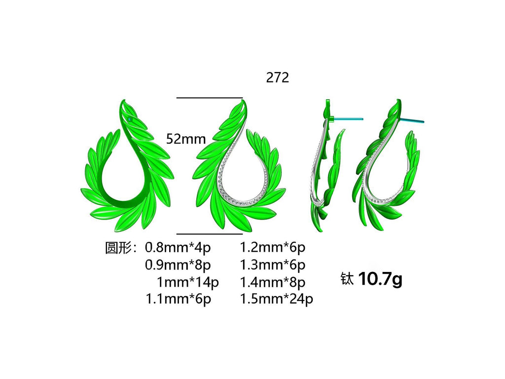 Titanium Phyllotaxy Earrings: Engineered Layers, Organic Motion