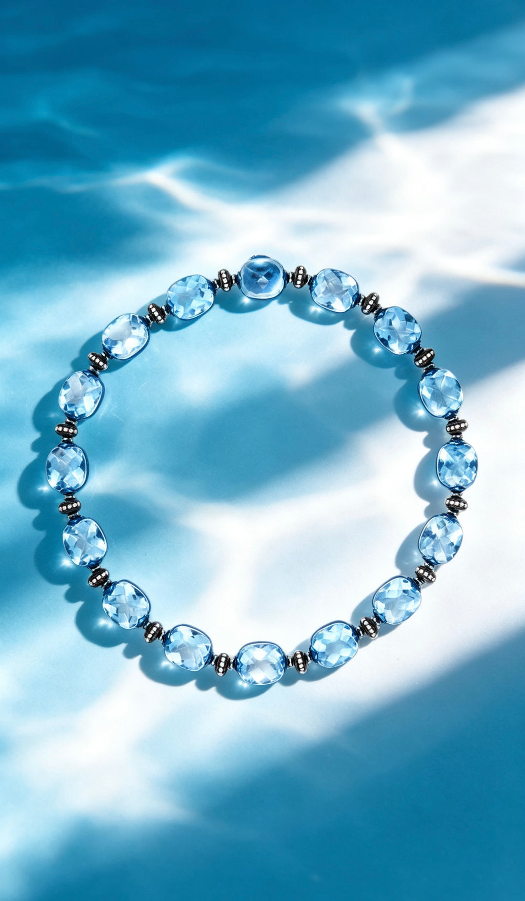 Titanium and Topaz Necklace - Art Jewelry