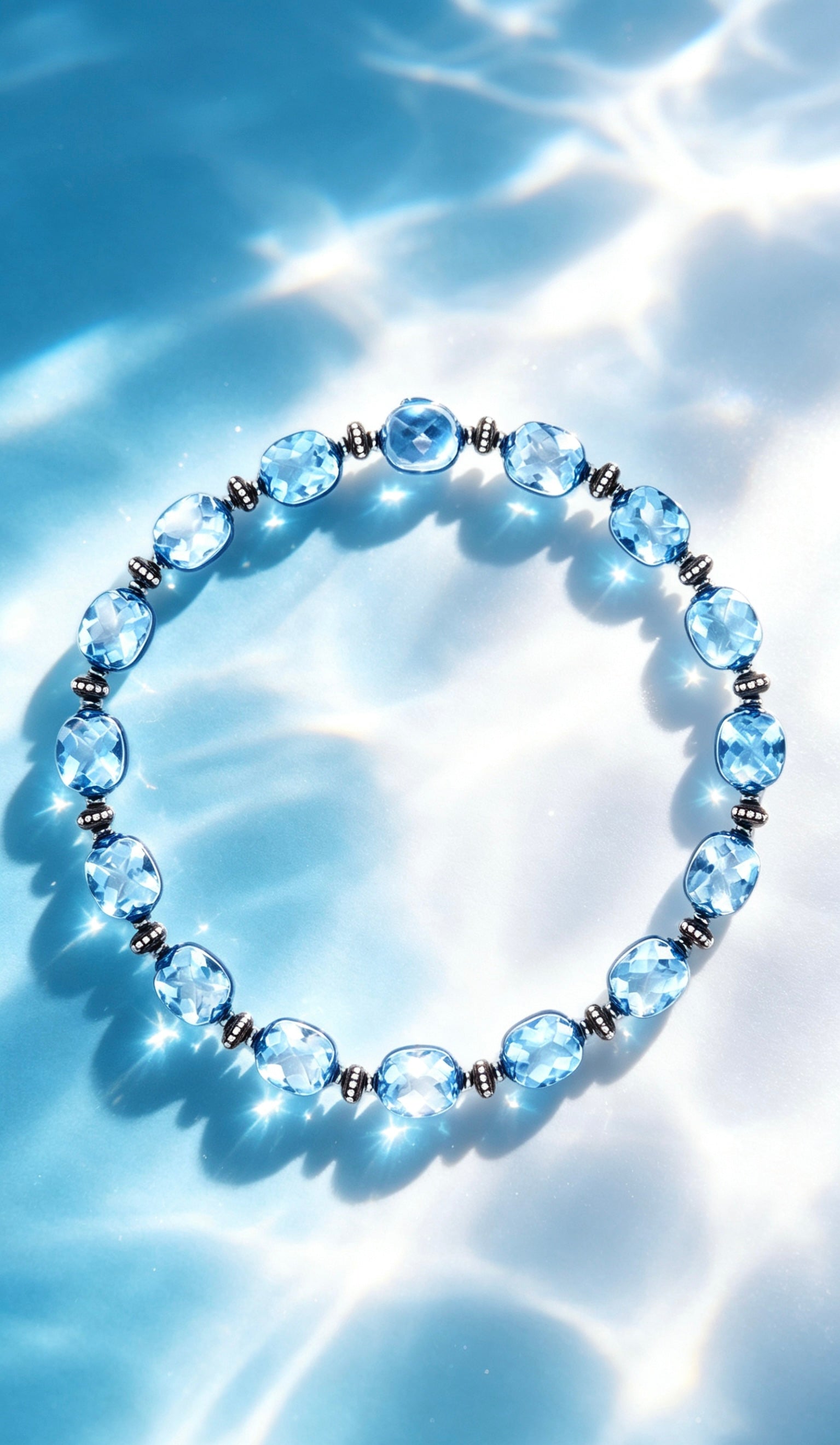 Titanium and Topaz Necklace - Art Jewelry