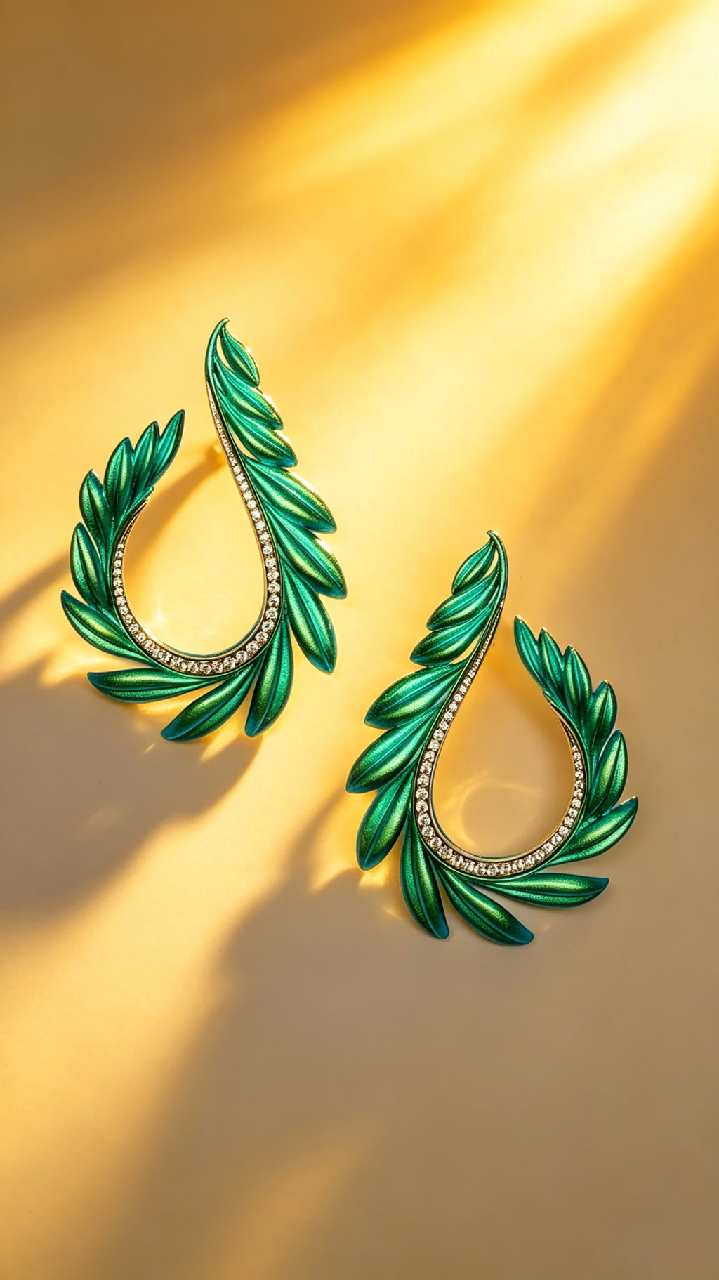 Titanium Phyllotaxy Earrings: Engineered Layers, Organic Motion
