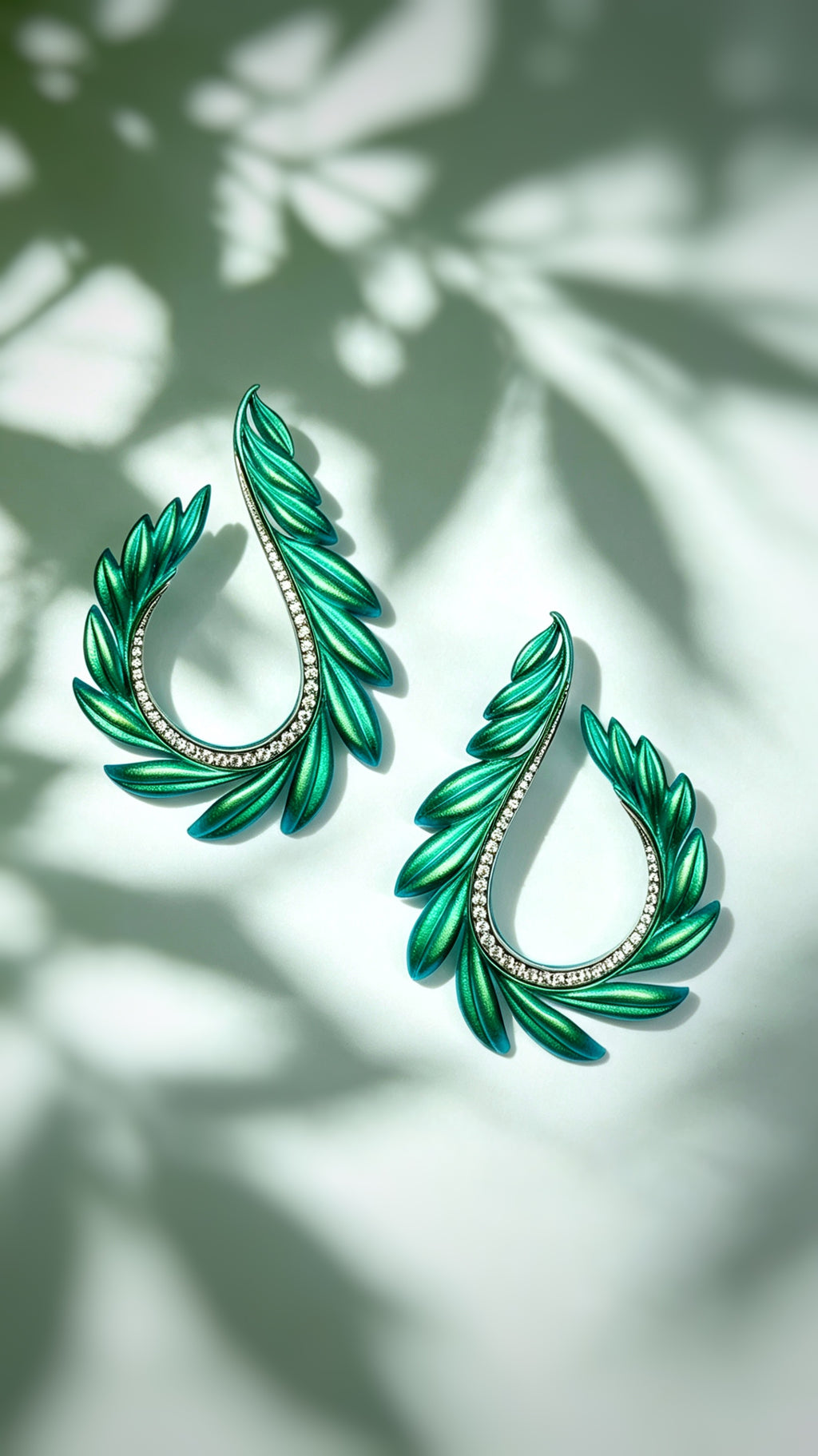 Titanium Phyllotaxy Earrings: Engineered Layers, Organic Motion