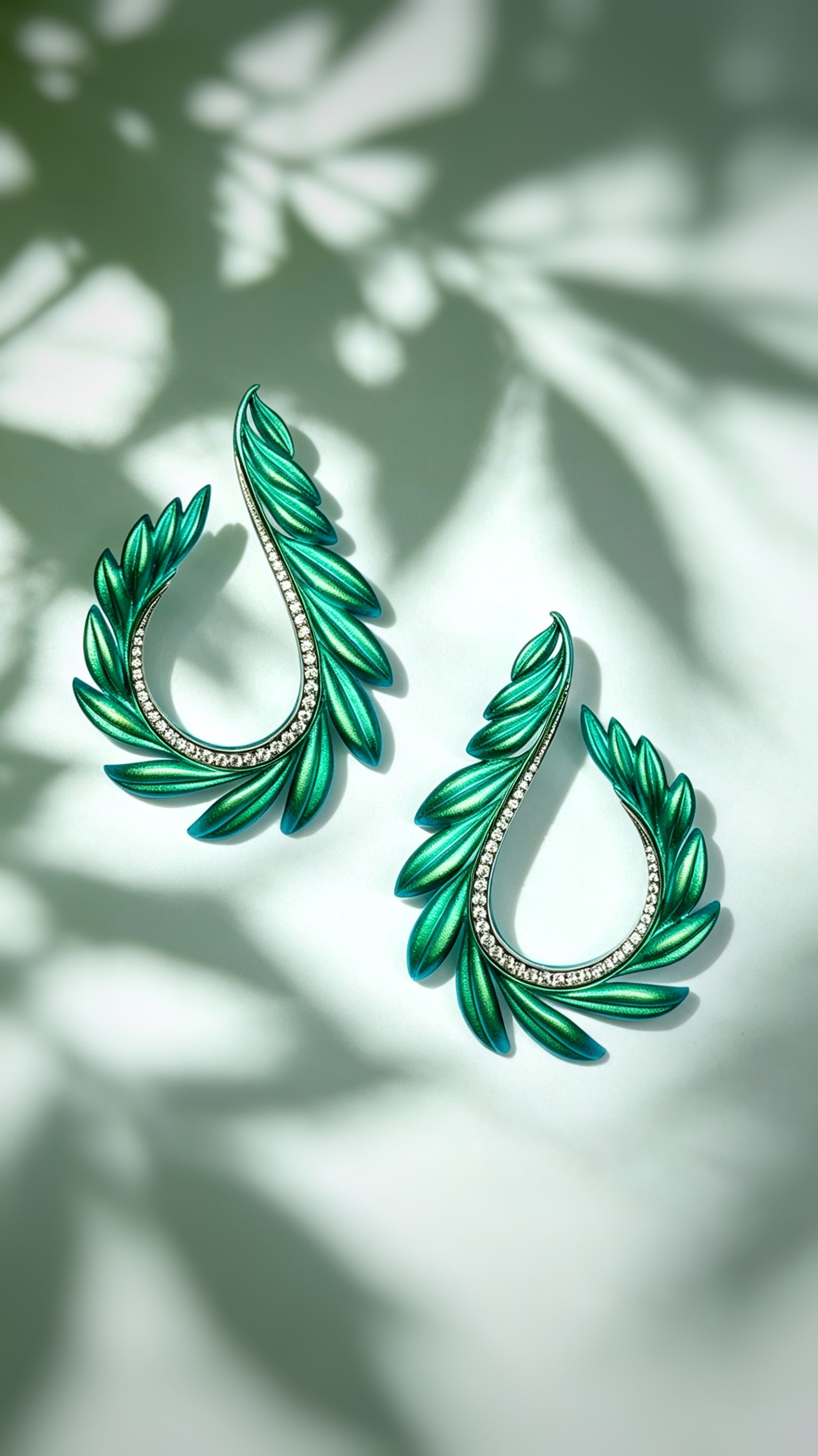 Titanium Phyllotaxy Earrings: Engineered Layers, Organic Motion