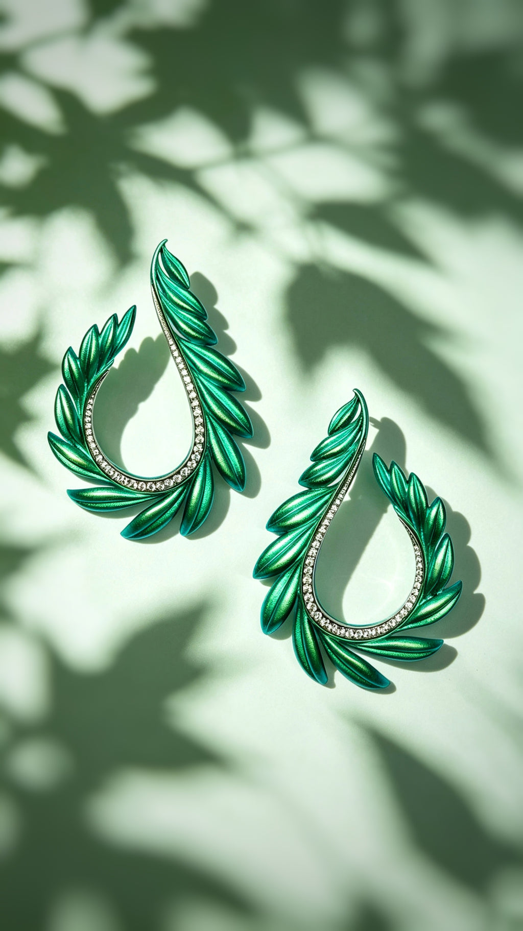 Titanium Phyllotaxy Earrings: Engineered Layers, Organic Motion