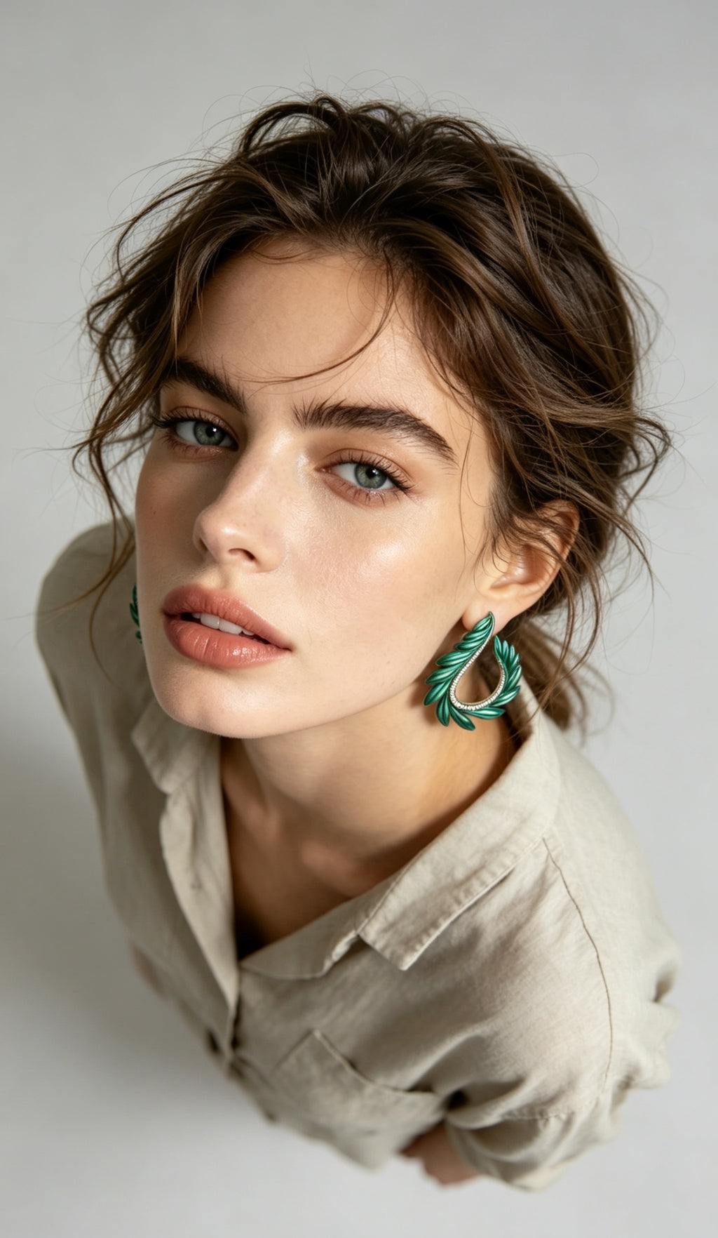 Titanium Phyllotaxy Earrings: Engineered Layers, Organic Motion