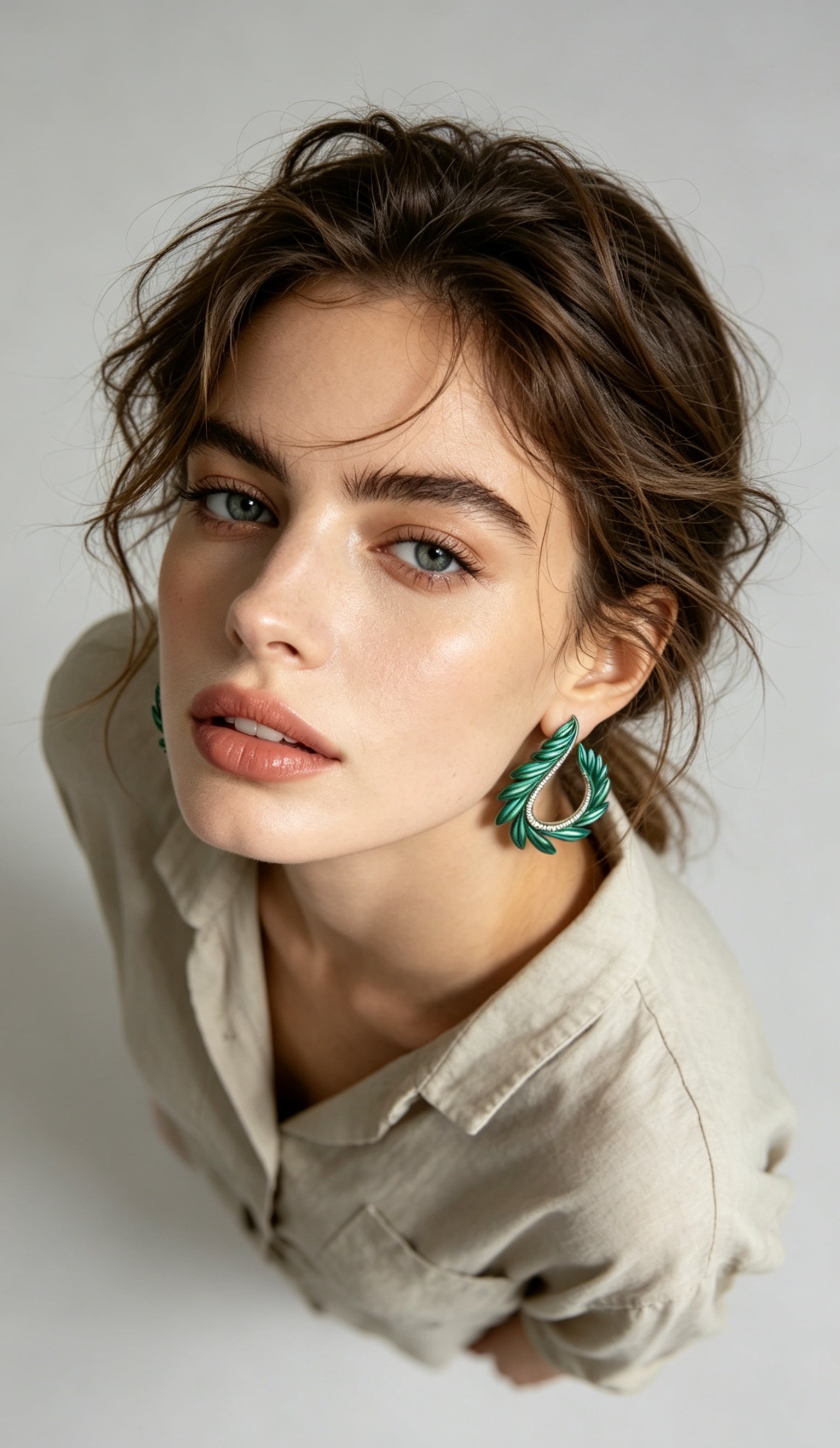 Titanium Phyllotaxy Earrings: Engineered Layers, Organic Motion