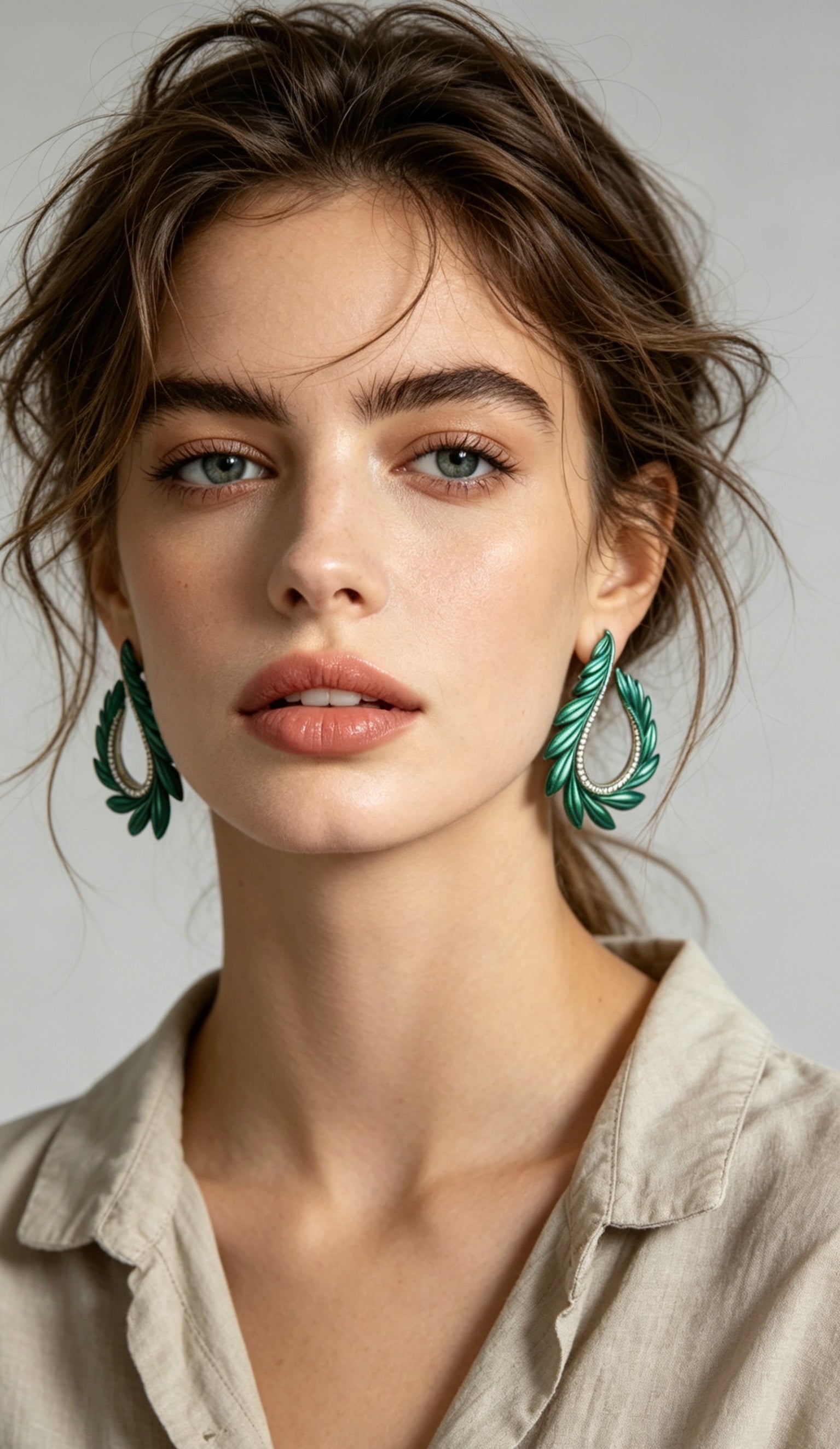 Titanium Phyllotaxy Earrings: Engineered Layers, Organic Motion