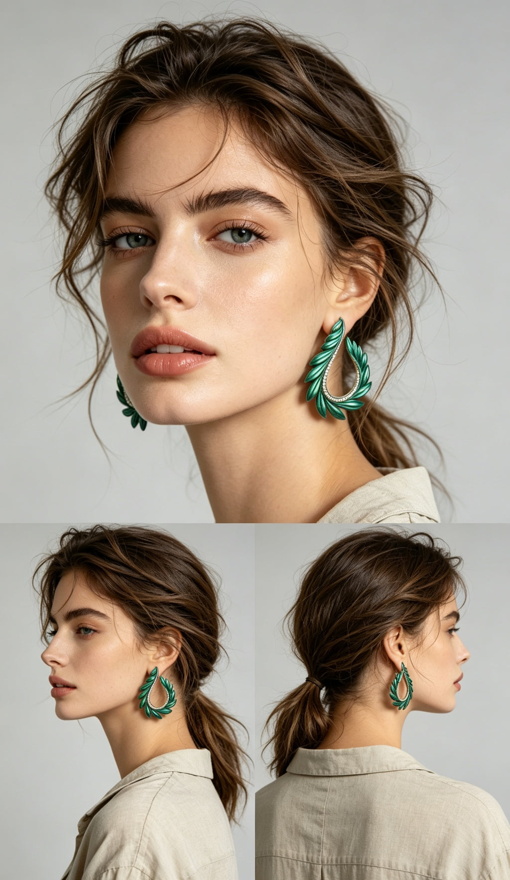 Titanium Phyllotaxy Earrings: Engineered Layers, Organic Motion