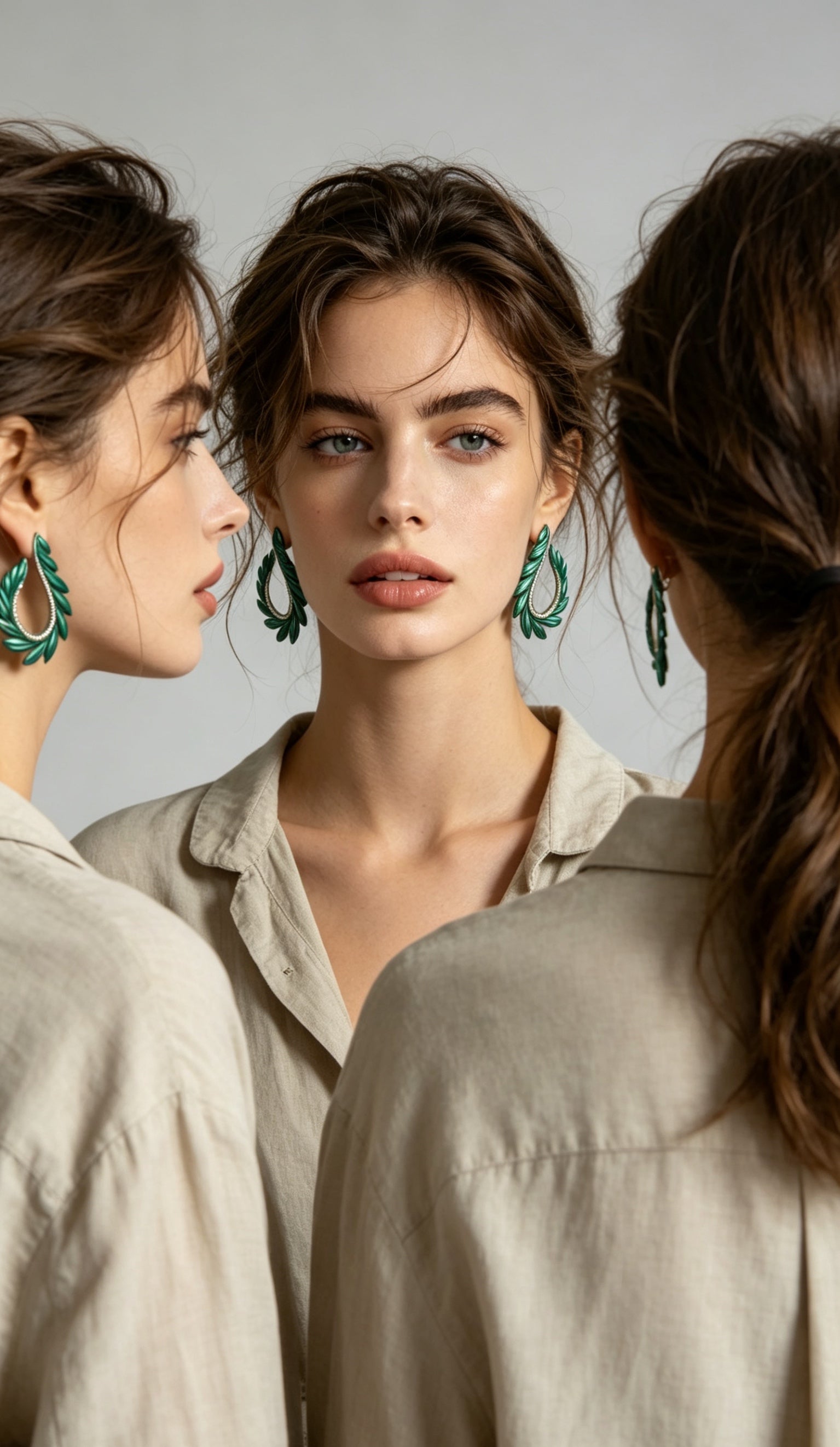 Titanium Phyllotaxy Earrings: Engineered Layers, Organic Motion